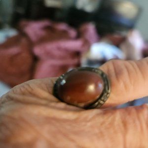 Vintage/Antique Sterling Silver Jasper Ring Southwestern
